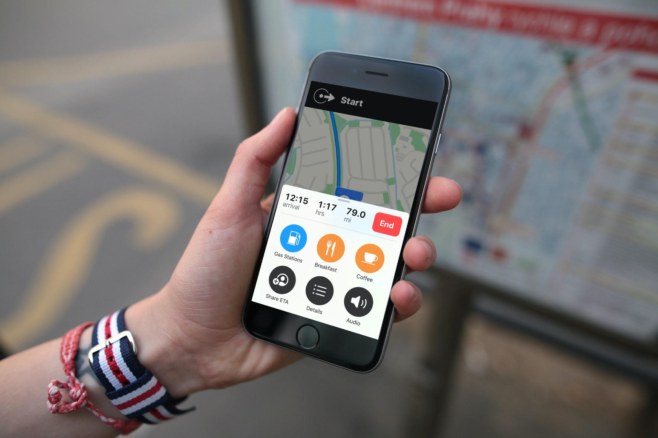 Cómo añadir una parada a lo largo de tu ruta en Apple Maps