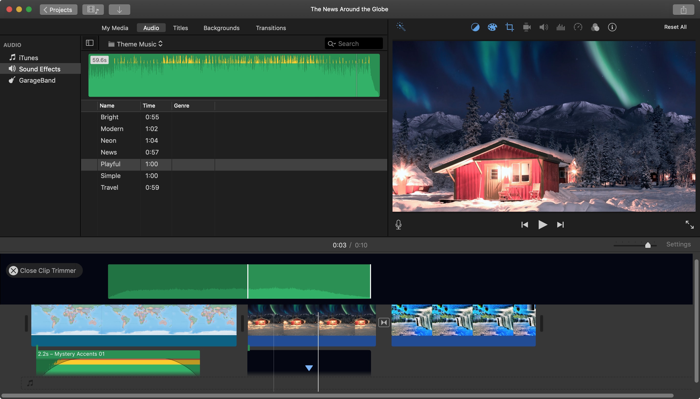 Cómo editar, recortar y ajustar los clips de audio en iMovie