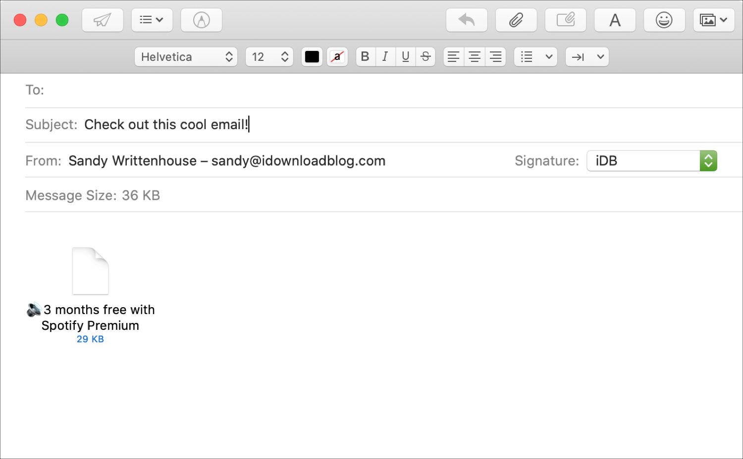 Cómo añadir un correo electrónico como archivo adjunto en Mail