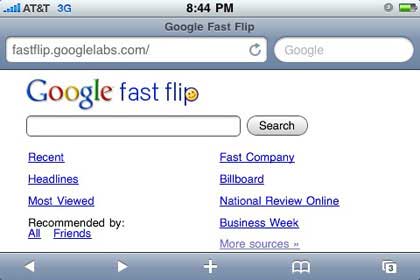 Google Fast Flip para iPhone