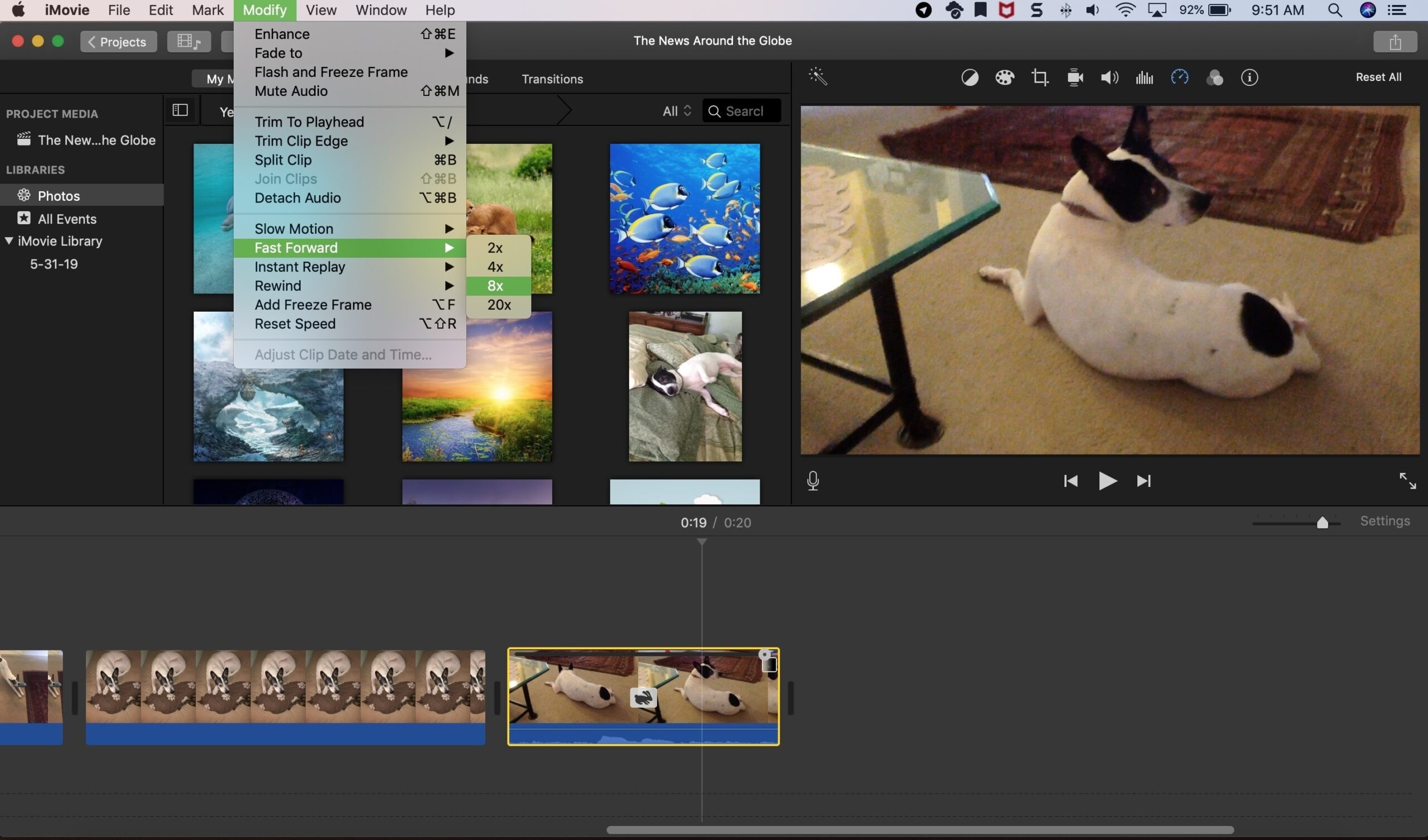 Cómo cambiar la velocidad de un video en iMovie en Mac e iOS
