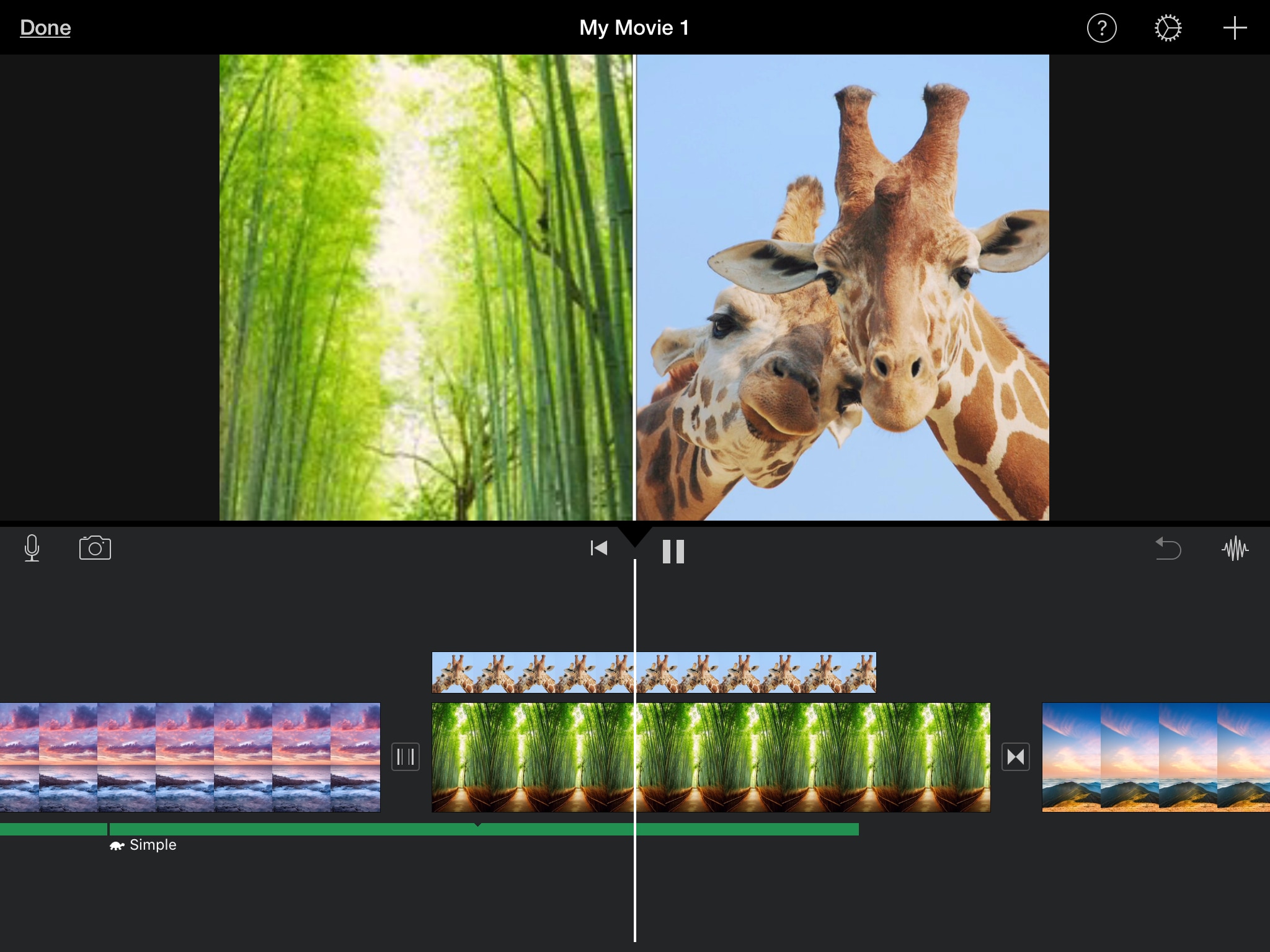 Cómo crear un efecto de pantalla dividida en iMovie en Mac e iOS