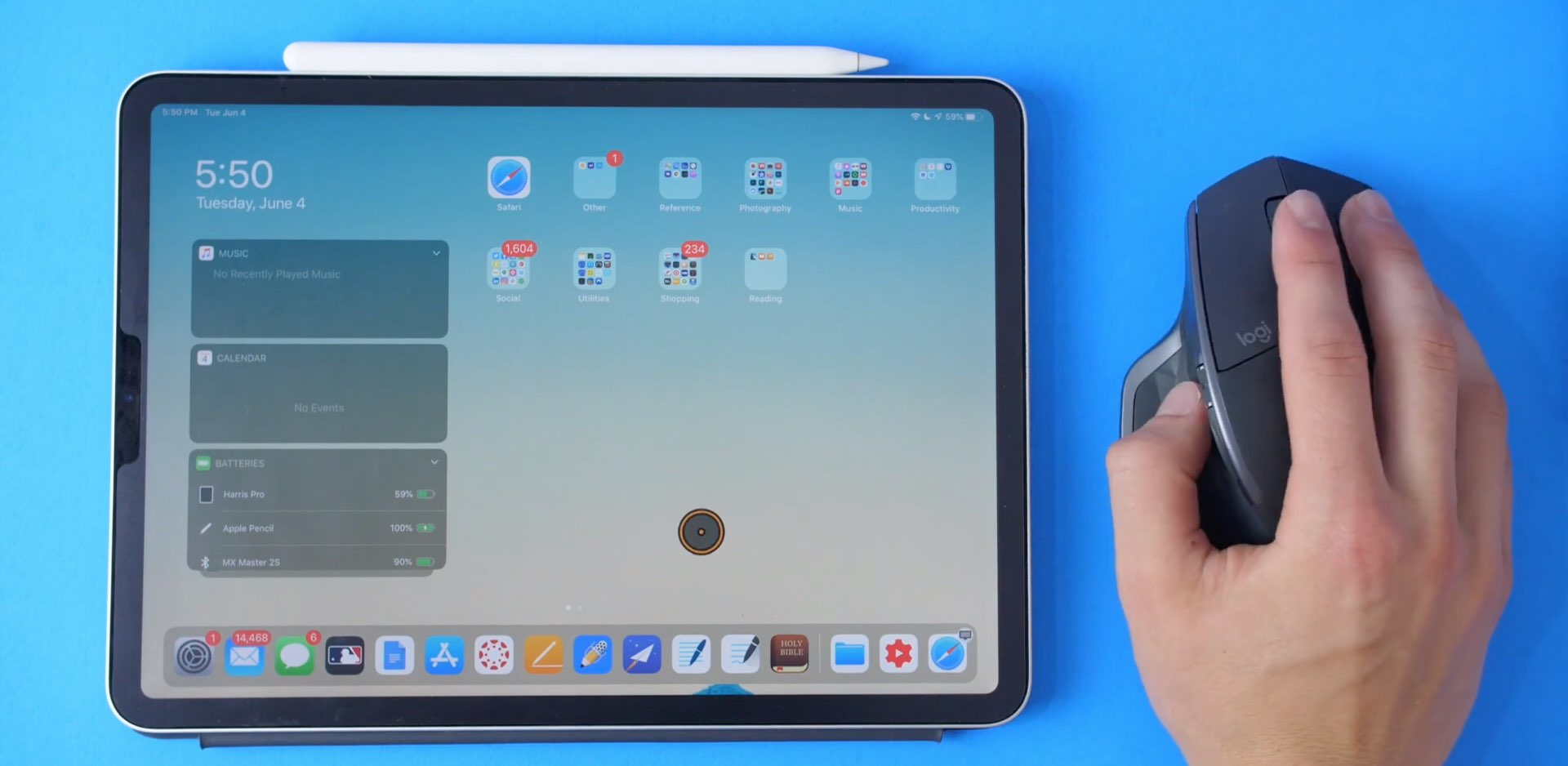 Cómo usar un ratón o un trackpad en tu iPad con iPadOS