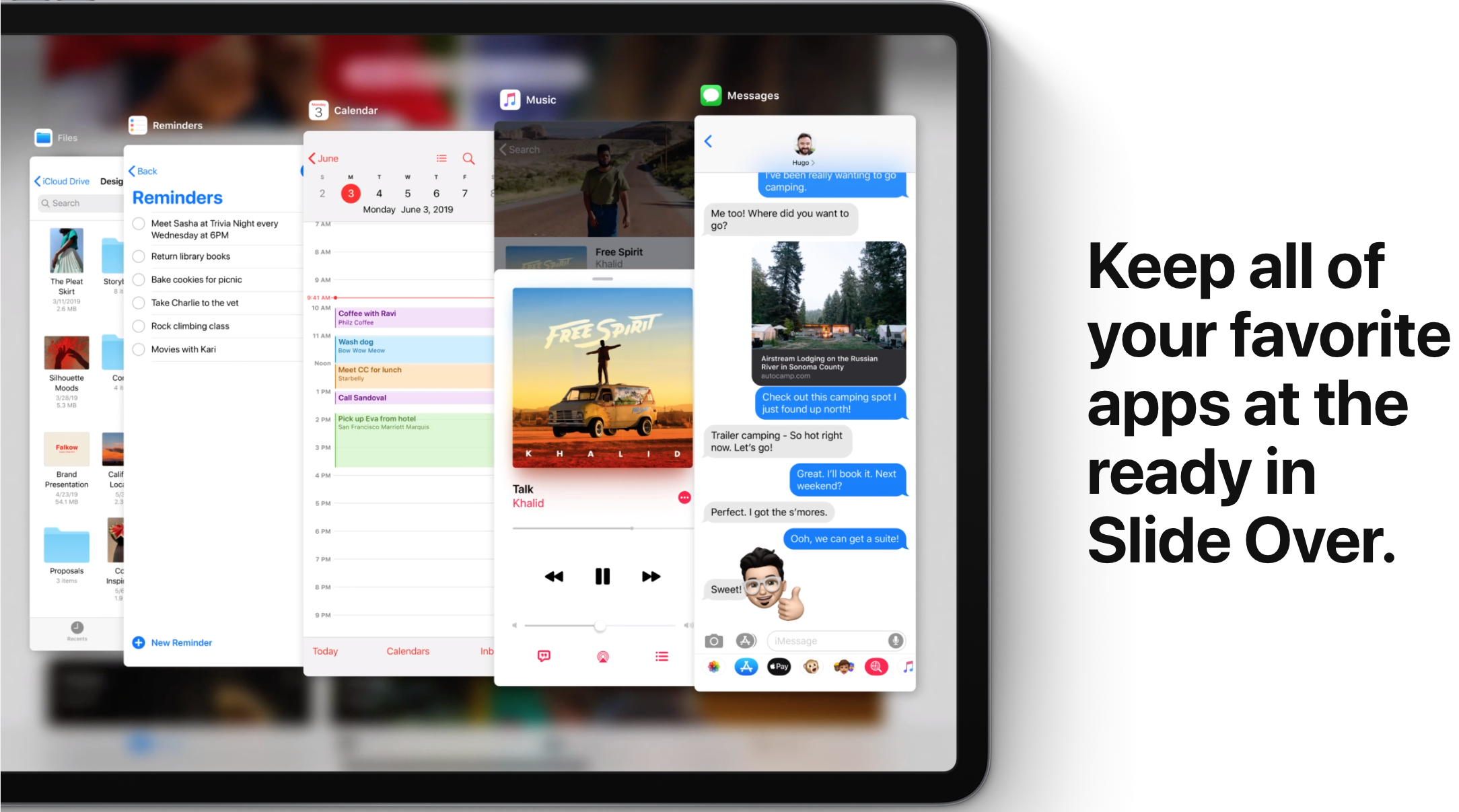 Cómo cambiar entre las aplicaciones de Slide Over en el iPad