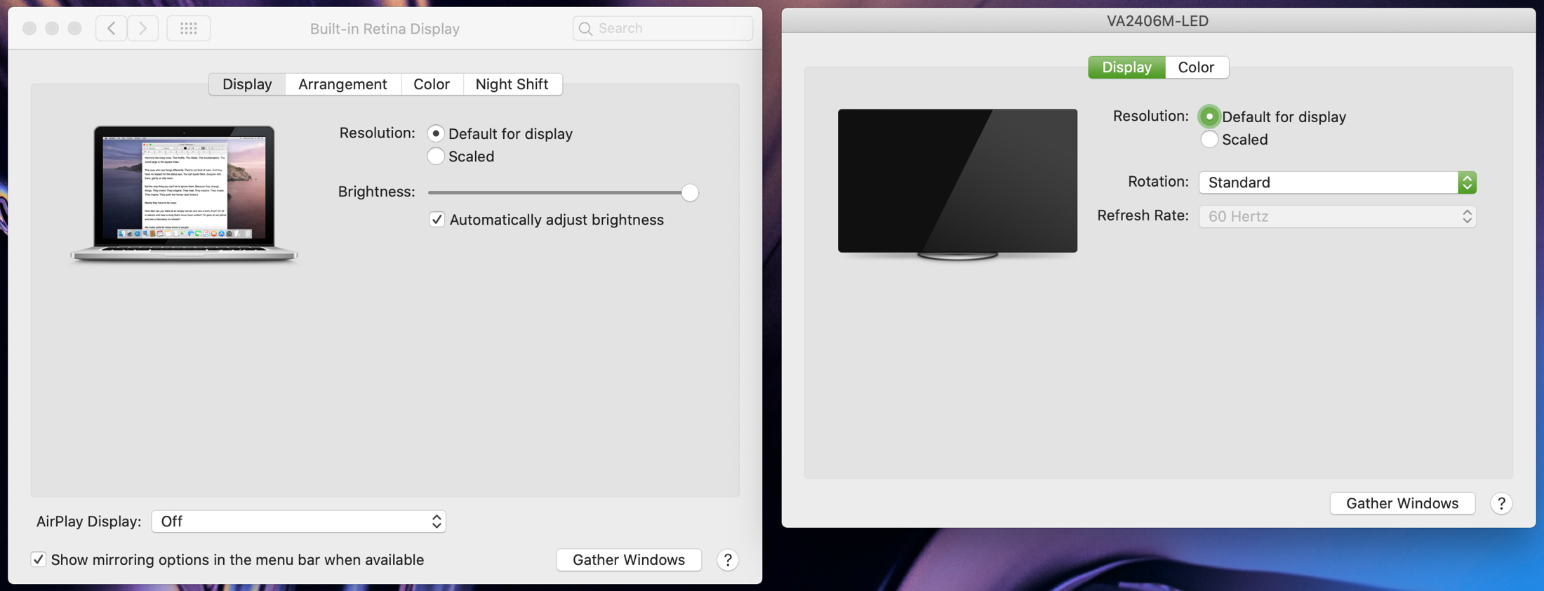 Cómo gestionar los ajustes de las pantallas externas en el Mac