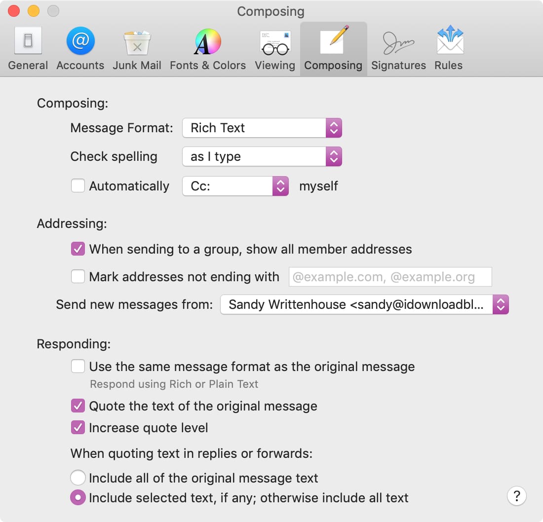 Cómo establecer una cuenta de correo electrónico predeterminada en el iPhone, iPad y Mac