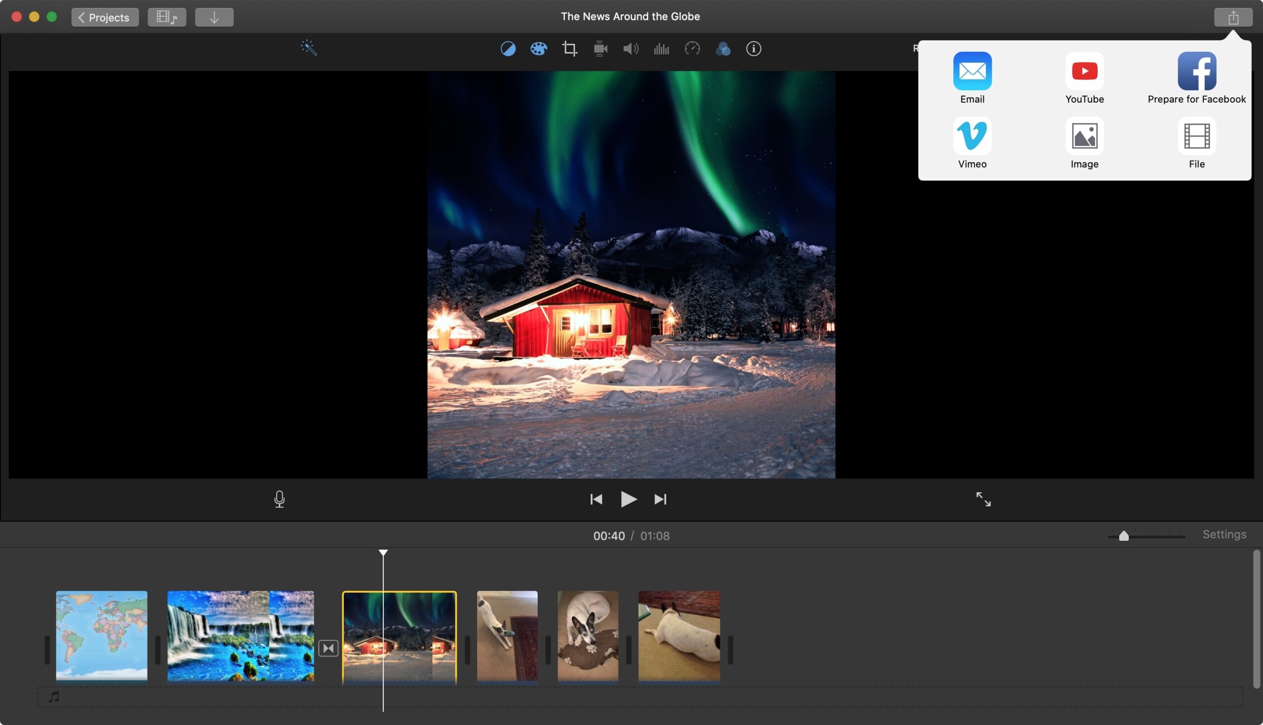 Cómo exportar o compartir proyectos iMovie en Mac e iOS