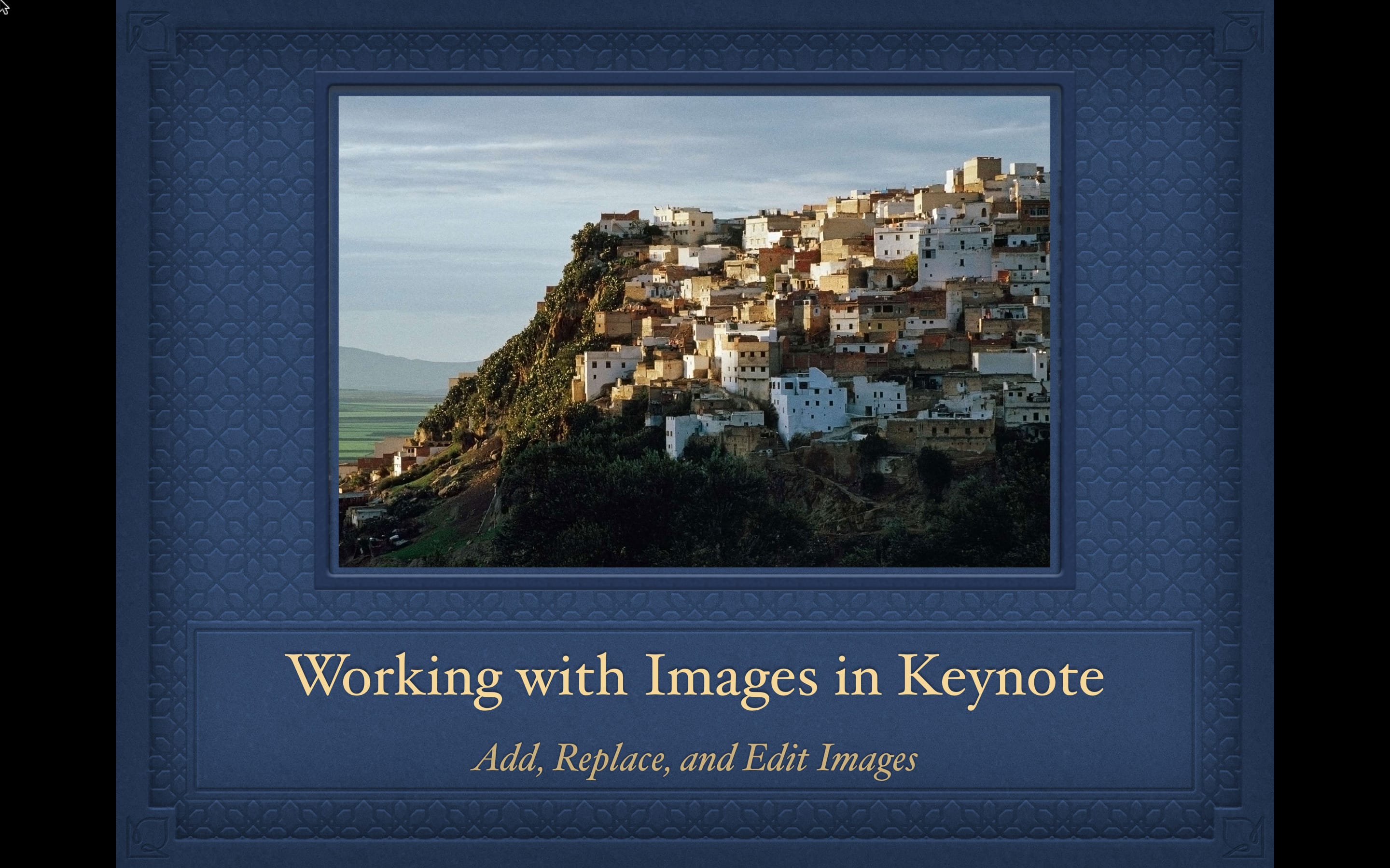 Cómo trabajar con imágenes en las presentaciones de Keynote en Mac