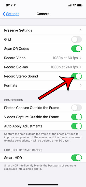 cómo grabar sonido estéreo con videos en la aplicación de la cámara del iPhone 11