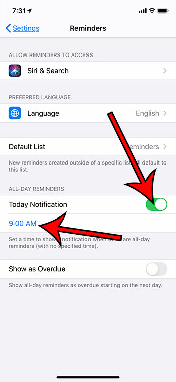 cómo habilitar las notificaciones de recordatorio durante todo el día en un iPhone