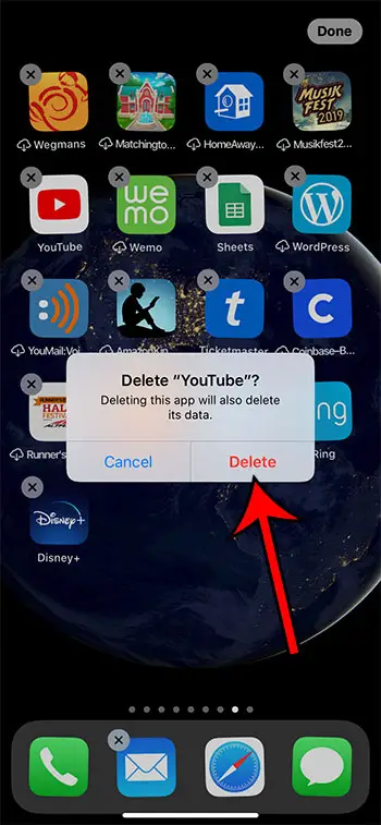 cómo eliminar la aplicación YouTube para iPhone