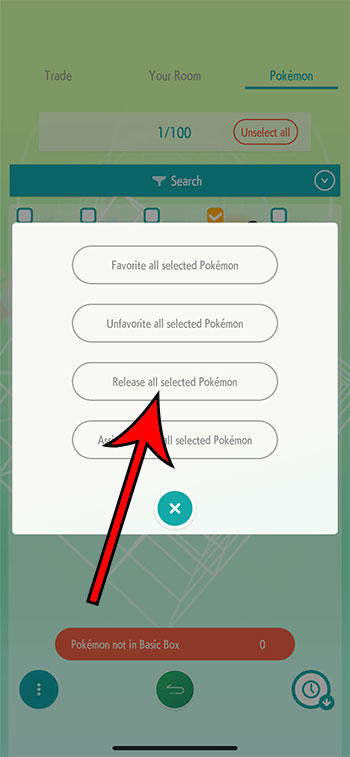 cómo eliminar Pokémon de Pokémon Home en un iPhone