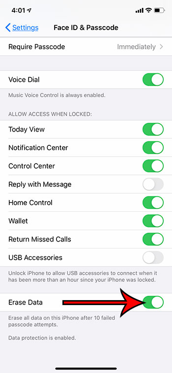 El código de acceso fallido del iPhone 10 intenta cómo borrar datos
