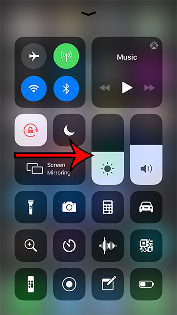 brillo de la pantalla inferior del iphone
