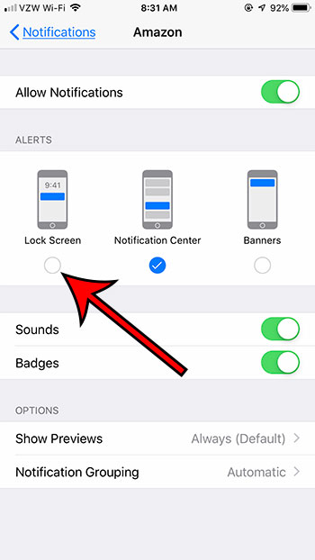 ajustar la configuración de notificaciones de la aplicación de iphone