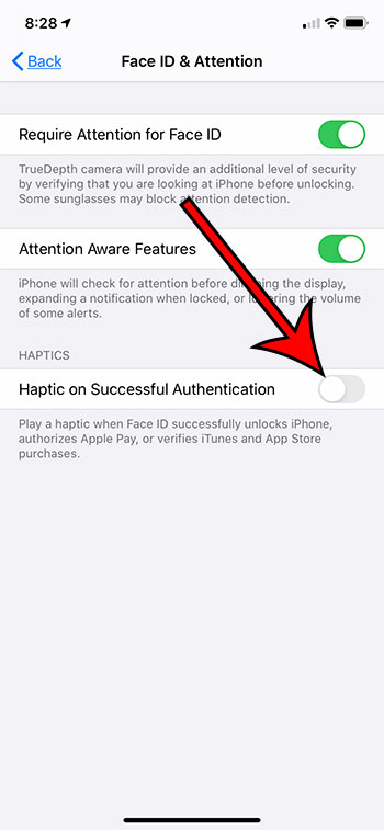 Cómo desactivar los hápticos de Face ID en un iPhone 11
