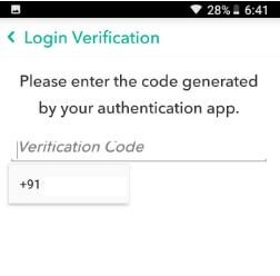 Ingrese el código de la aplicación de autenticación de Google