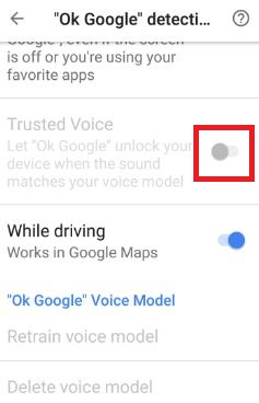 Usa Ok Google para desbloquear tu dispositivo