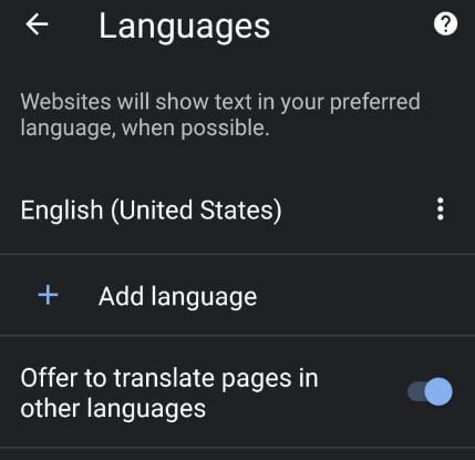 Cómo cambiar el idioma en Google Chrome en Android