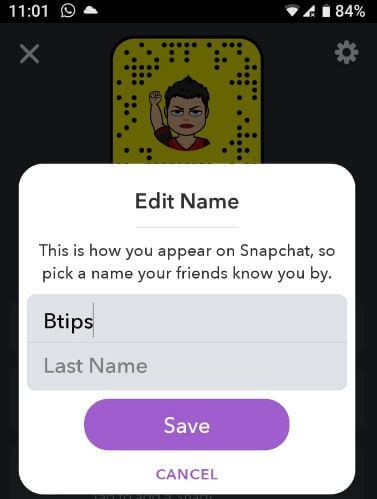 Cómo cambiar el nombre de usuario de Snapchat en Android