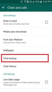 Copia de seguridad del chat de WhatsApp en dispositivos Android