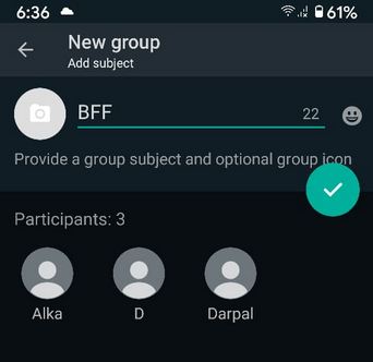 Cómo crear un grupo en WhatsApp Android