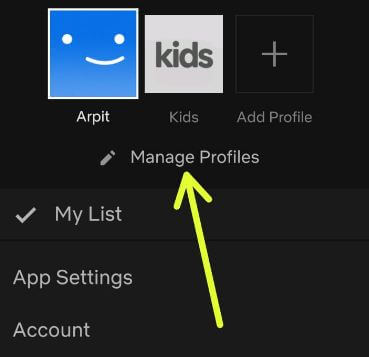 Administre perfiles en su teléfono Android Netflix