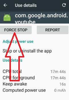 Obliga a que la aplicación de YouTube se detenga en tu teléfono Android