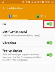 activa las notificaciones de mensajes en tu teléfono Android
