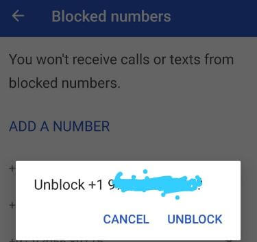 Cómo desbloquear el número en Android Pie 9.0