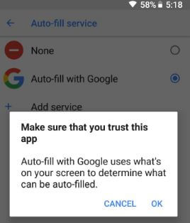 Cómo arreglar la opción de autocompletar que falta en Android Oreo