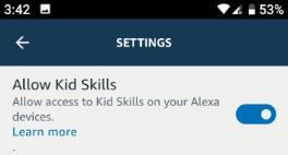 Cómo activar las habilidades de los niños para Alexa