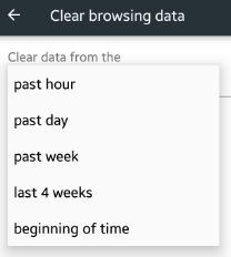 Eliminar el conjunto de datos de navegación en Android