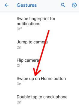 Solución de problemas de gestos de navegación en Android 9 Pie