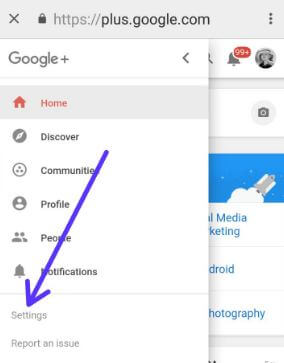 Elimina tu cuenta de Google+ de Android Oreo