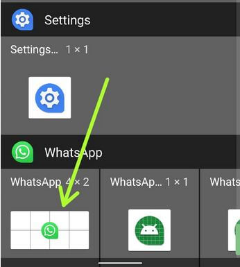 Cómo agregar el widget de WhatsApp en la pantalla de inicio