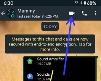 Use la videollamada de WhatsApp en Android