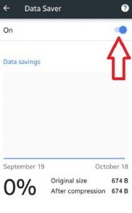 habilitar el ahorro de datos de Google Chrome Android