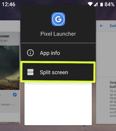 Cómo activar la pantalla dividida en Android Pie 9.0