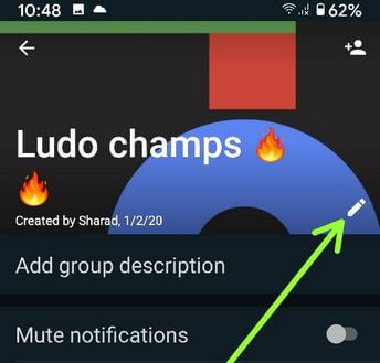 Crea un nombre de grupo en WhatsApp Android