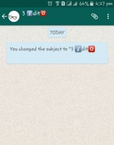 cambiar el nombre del grupo de WhatsApp en Android