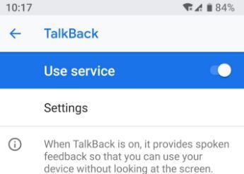 Cómo habilitar Talkback en Android Oreo