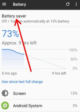 Uso de la batería por aplicaciones de Android 8.0 Oreo