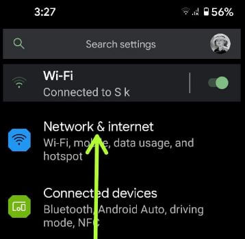 Configuración de red e Internet para usar la marcación WiFi Pixel 5