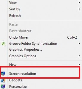Ajustar la resolución de la pantalla en el escritorio de Windows 7