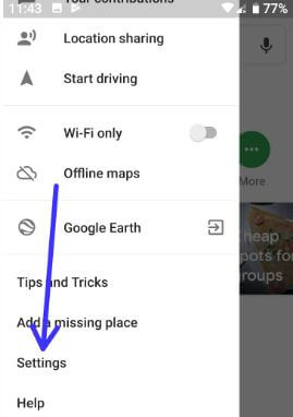 Configuración de la aplicación Google Map