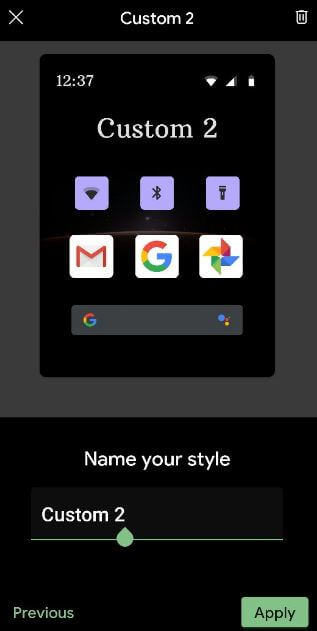 Cómo tema Google Pixel 4 XL con el menú Estilo
