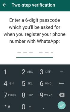 Seguridad de la aplicación WhatsApp con 6 contraseñas
