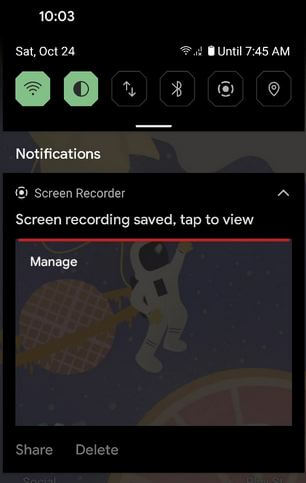 Comparte y elimina videos grabados en Android 11