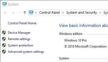 Configuración avanzada del sistema en PC con Windows 10